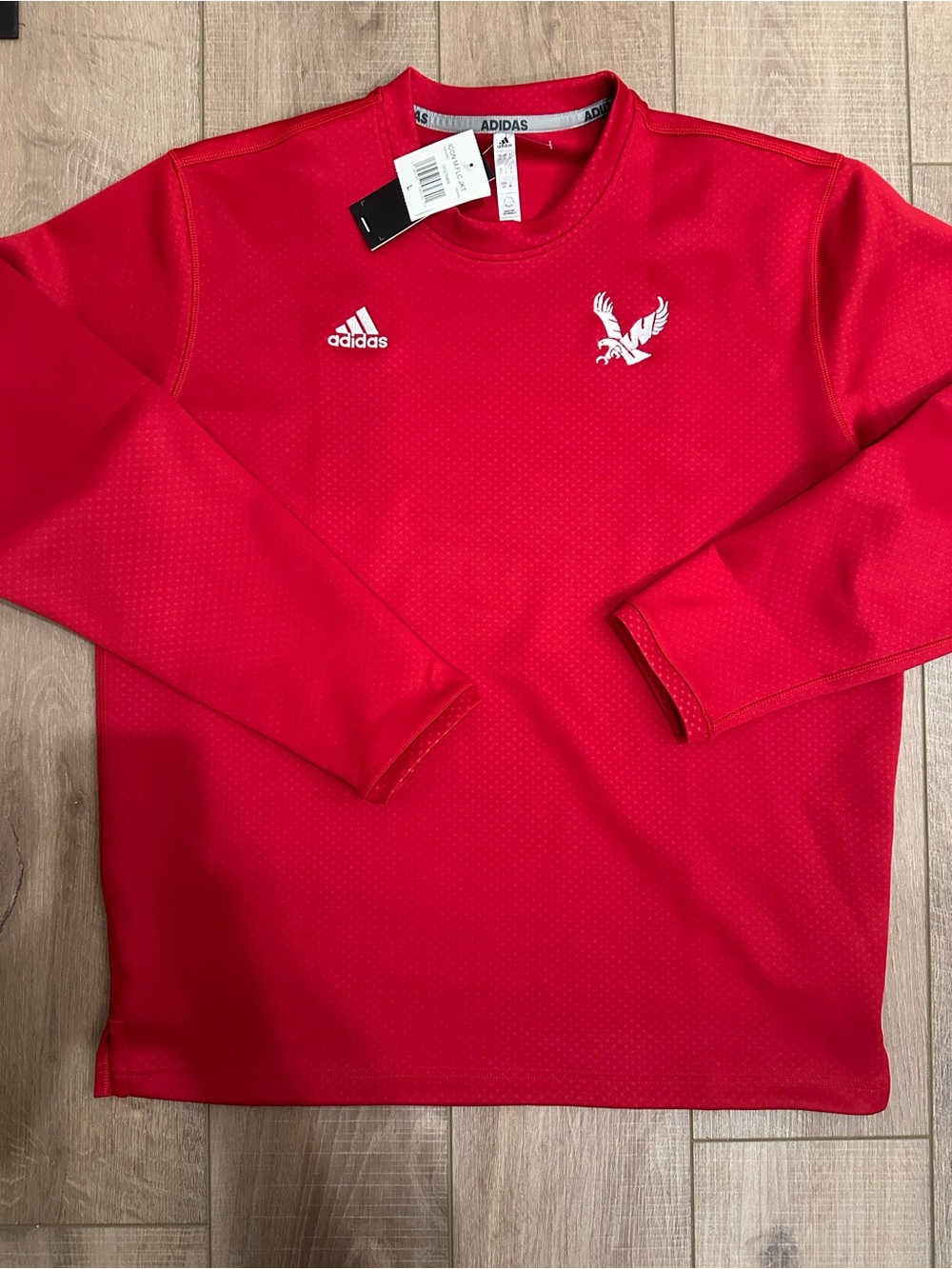 adidas Eastern Washington Red Long-Sleeve Performance sweatshirt